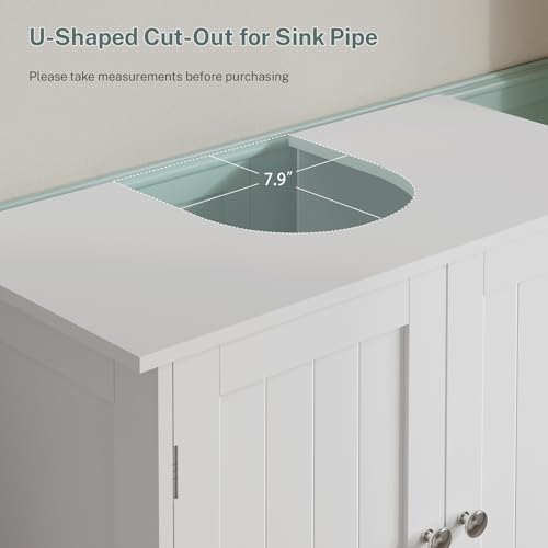 TEENFON Pedestal Sink Storage Cabinet view 5