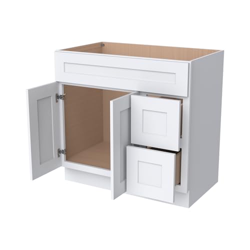 HCIOAN Solid Wood Bathroom Vanity view 4