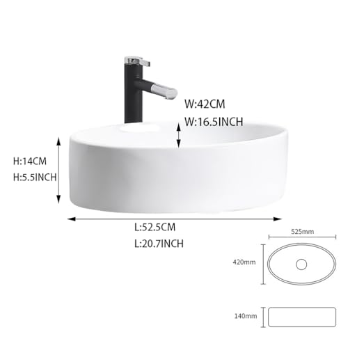 WYRNOBRX 20 Inch Round Bathroom view 5