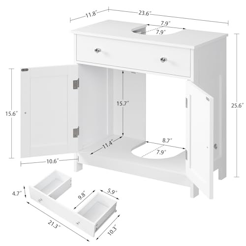 TEENFON Pedestal Sink Storage Cabinet view 3