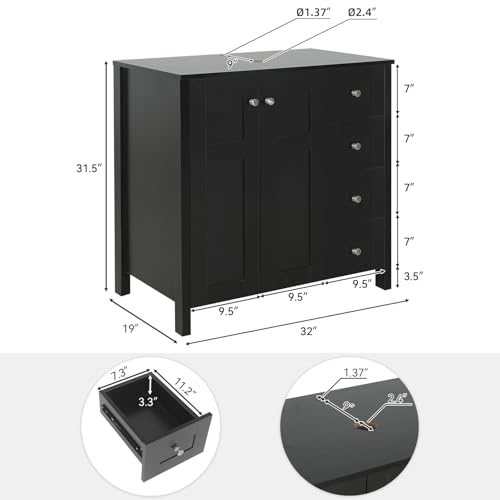 SOLIDEE 32'' Bathroom Vanity with view 2