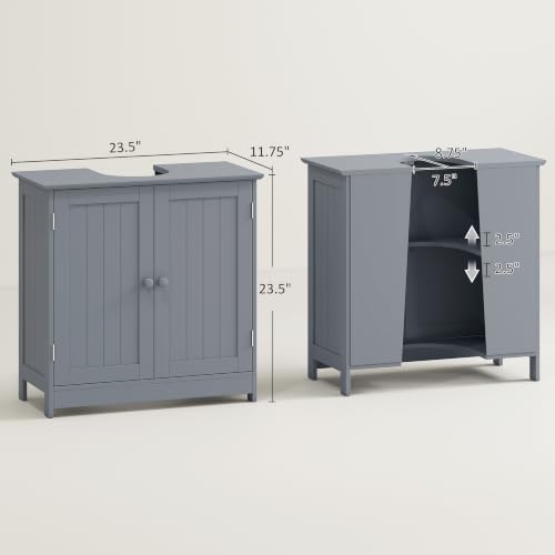 HOMCOM Under Sink Bathroom Cabinet view 3