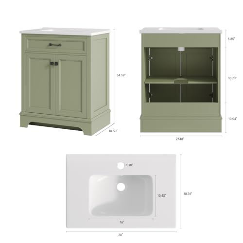ONBRILL 28 Inch Modern Bathroom view 2