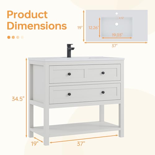 36 Inch Bathroom Vanity with view 2