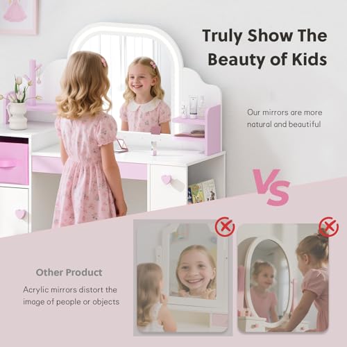 Frogprin Kids Vanity with Lights view 4