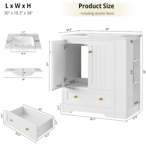 IRONCK Bathroom Vanity with Ceramic view 2