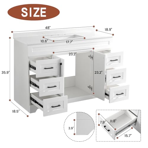 TONYRENA 48" Luxurious Bathroom Vanity view 2