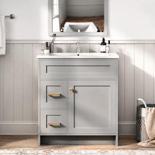 LDarqeer 30 Inch Freestanding Bathroom