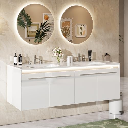 AMERLIFE 60" LED Floating Bathroom view 4