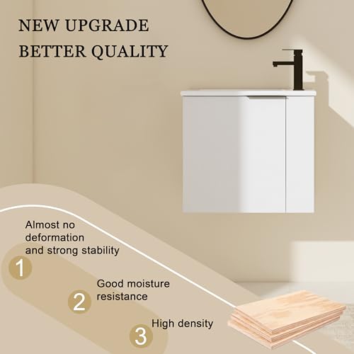 Beingnext 22" Small Floating Vanity view 5