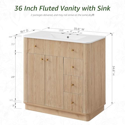 T4TREAM 36 Inch Bathroom Vanity view 2