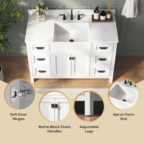 DELUXE LIVING 48 Inch White view 5