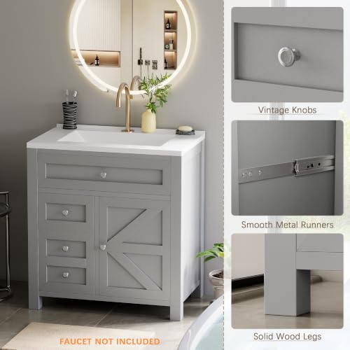Shahoo 30" Bathroom Vanity with view 4