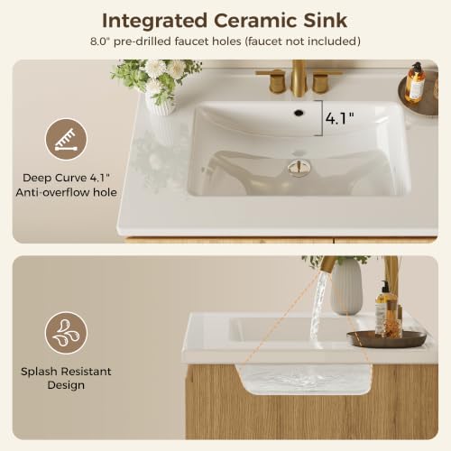 IRONCK 30-Inch Bathroom Vanity with view 4