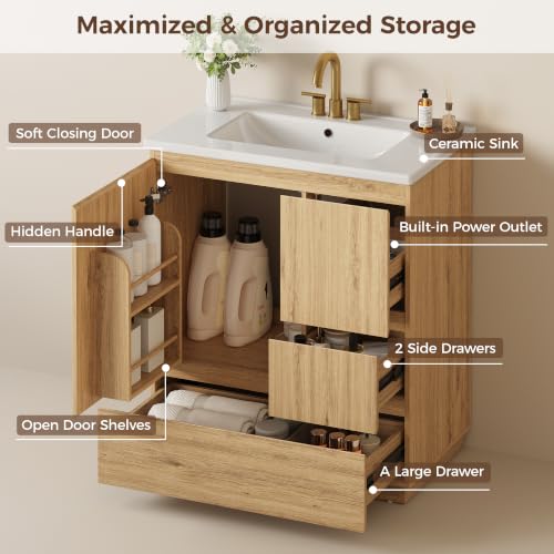 IRONCK 30-Inch Bathroom Vanity with view 5