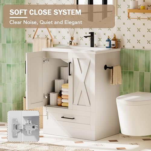 JUMMICO 24" Bathroom Vanity with view 5