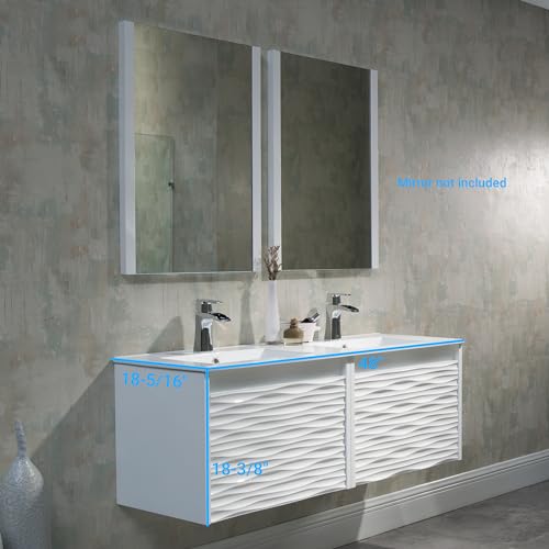 Blossom 48" Double Sink Floating view 3