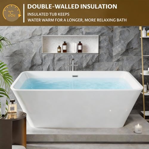 59 Inch Acrylic Freestanding Bathtub view 5