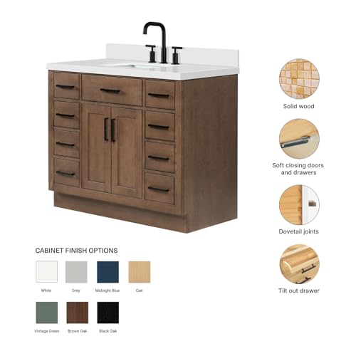 DKB Isabella 42-Inch Brown Oak view 3