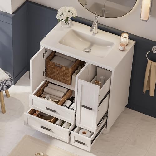 LIKIMIO 29.5" Bathroom Vanity with view 3
