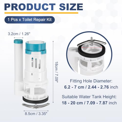 uxcell 2 Inch Toilet Flush view 2