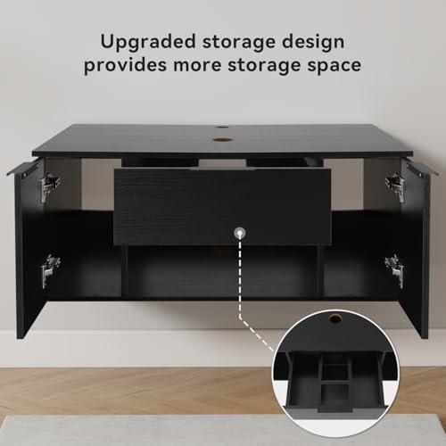 SOLIDEE 36 Inch Black Floating view 3
