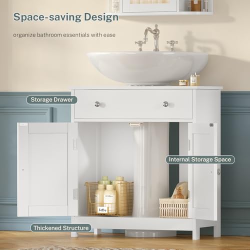 TEENFON Pedestal Sink Storage Cabinet view 4