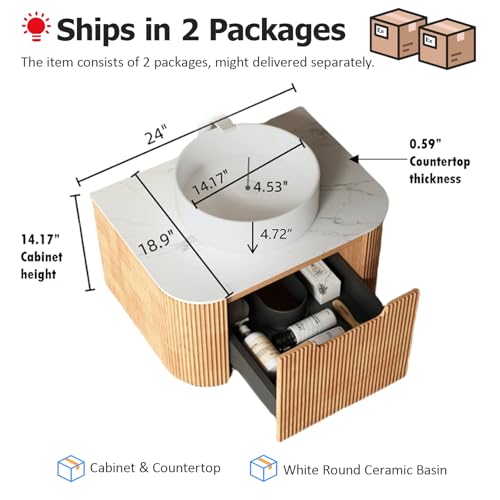 AmbroVania 24-Inch Modern Floating Bathroom view 2