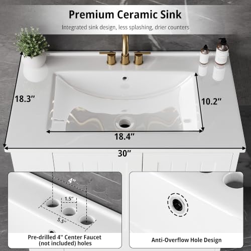 IRONCK Bathroom Vanity with Ceramic view 5