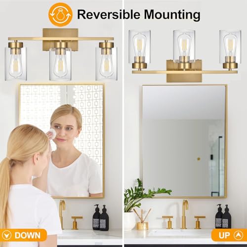 A1A9 3-Light Bathroom Vanity Light view 5