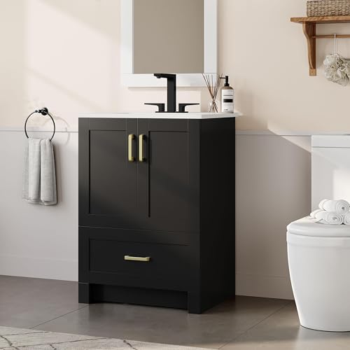 Yaheetech 24in Bathroom Vanity with view 2
