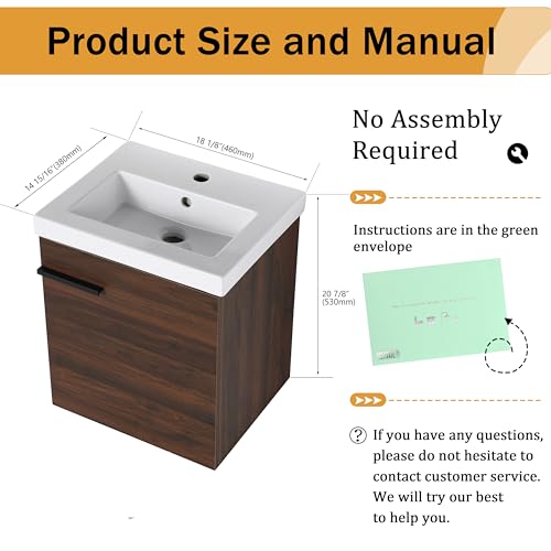 Malwee 18 Inch Floating Bathroom view 2
