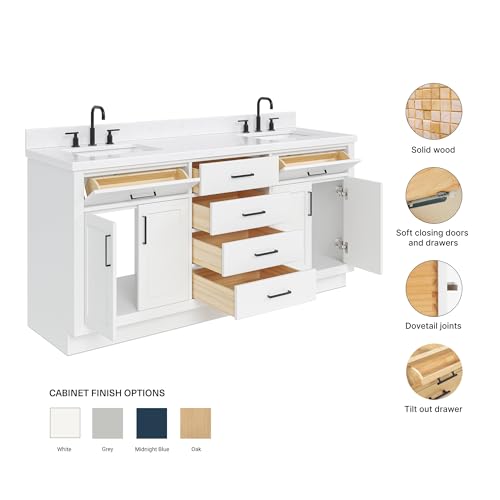 ARIEL Hepburn 72-inch Bathroom Vanity view 4