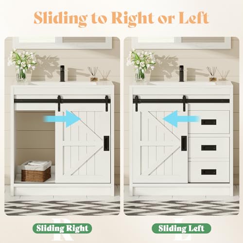 AMERLIFE 31" Farmhouse Bathroom Vanity view 4