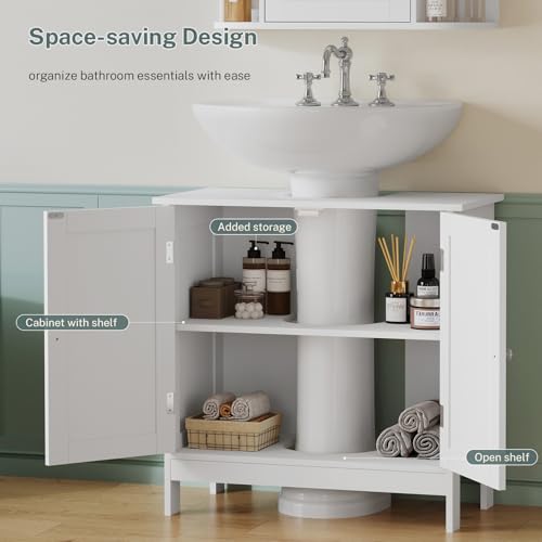 TEENFON Pedestal Sink Storage Cabinet view 4