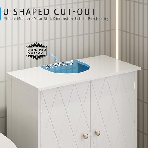 eclife Bathroom Pedestal Sink Storage view 4