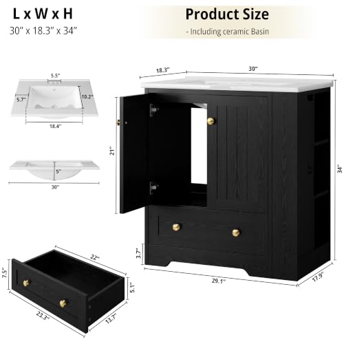 IRONCK Bathroom Vanity with Ceramic view 2
