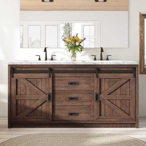 LUXOAK 61" Farmhouse Bathroom Double