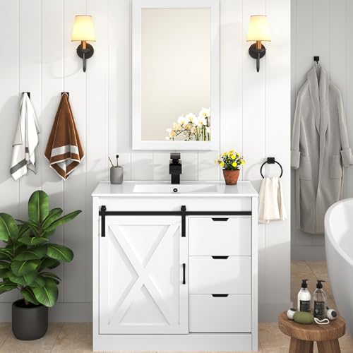 36" Farmhouse Bathroom Vanity with