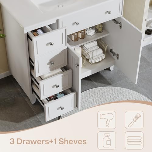 Tribesigns 36" Bathroom Vanity with view 5