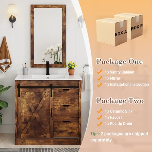 chartustriable 36 Inch Bathroom Vanity view 3