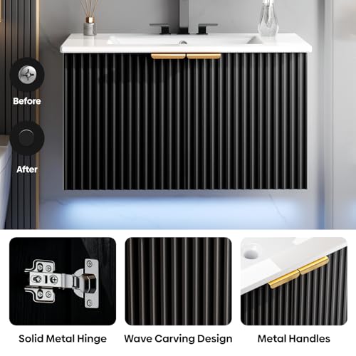 30" Bathroom Vanity with Sink view 5