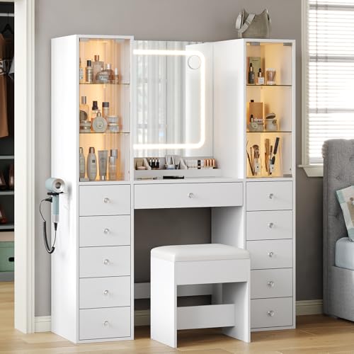 Yanosaku Vanity Desk with Mirror
