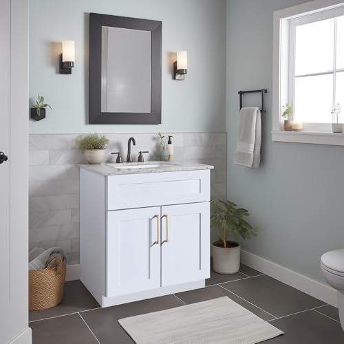 HCIOAN Solid Wood Bathroom Vanity view 2