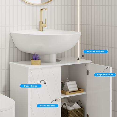 eclife Bathroom Pedestal Sink Storage view 5