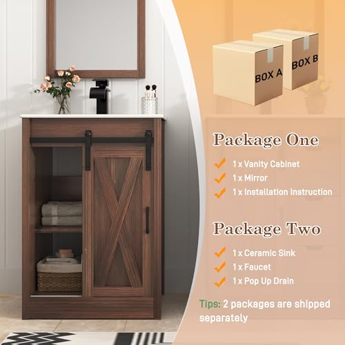 chartustriable 24 Inch Bathroom Vanity view 3