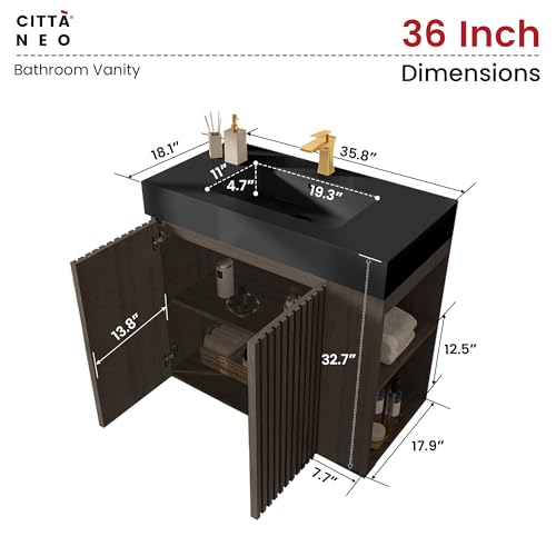 CITTANEO 36" Bathroom Vanity with view 2