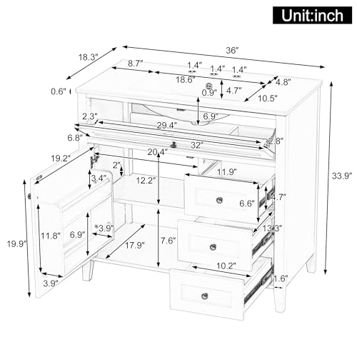 Bellemave 36" Bathroom Vanity with view 2