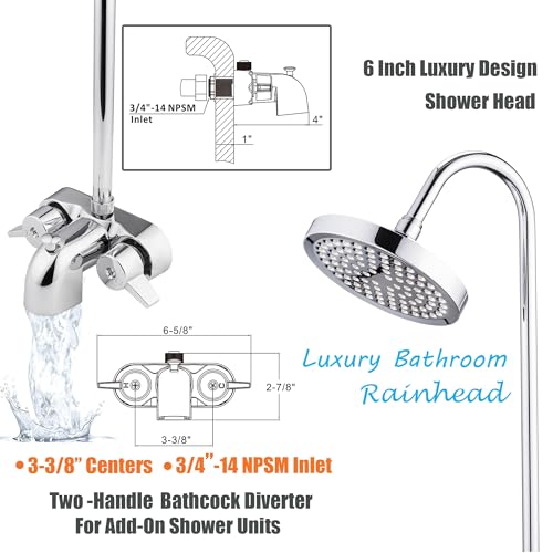 Pyhomestrim Clawfoot Tub Shower Kit view 3