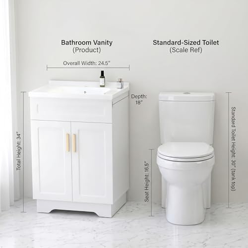 Smhxo Bathroom Vanity with Ceramic view 2